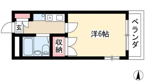 アクシス金城町【405号室】の間取り