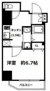 スワンズ江戸堀ウエストパーク【10階】の間取り