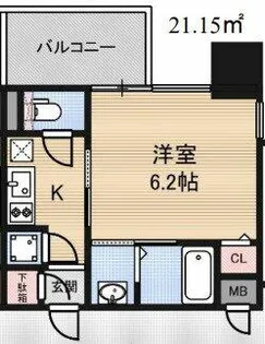 エスリード南堀江グランツ【6階】の間取り