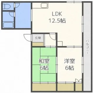ハイツ真駒内【2階】の間取り