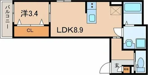 CRECIA一宮Ⅱ【2階】の間取り