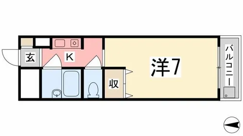 ロッキーコート太子【503号室】の間取り