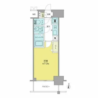 プレサンス栄ブリオ【302号室】の間取り