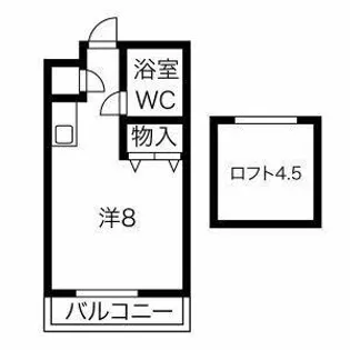 メゾンクレール【208号室】の間取り