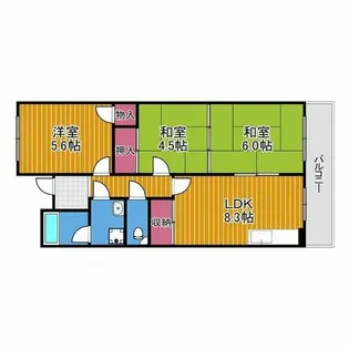 エムテック藤井寺【1階】の間取り