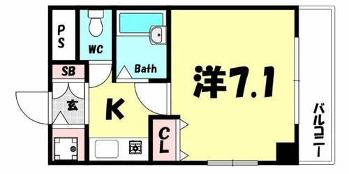 ハーバーステージ神戸【5階】の間取り