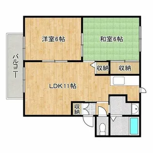 フロンティア2号館【2階】の間取り