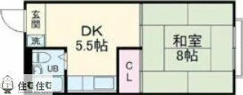 オガワハイツ【1階】の間取り