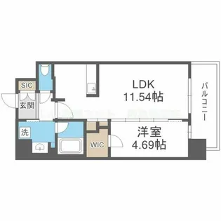 カーサレグラス福島野田【4階】の間取り