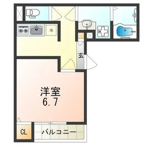 大阪府寝屋川市池田南町【アパート】の間取り