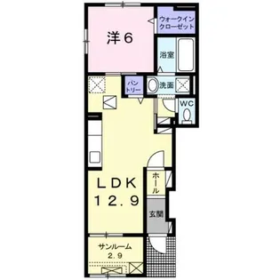 1LDKの間取り画像