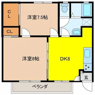 ハビテーション要【101号室】の間取り
