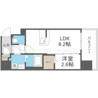 コンフォリア・リヴ南森町Ⅱ【3階】の間取り