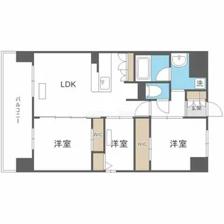 アーバネックス中崎町Ⅱ【9階】の間取り