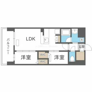 アーバネックス中崎町Ⅱ【7階】の間取り