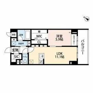 グランフォルテ田川【1階】の間取り