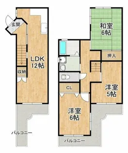 千代田第二住宅4号棟【4階】の間取り