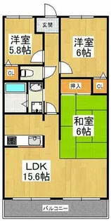 ライオンズマンション金剛寺池台【9階】の間取り
