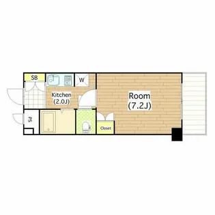 グランコート江坂【5階】の間取り