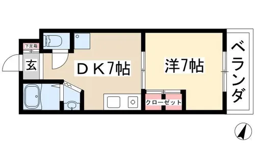 第5名昭ビル【4階】の間取り