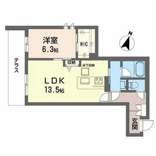 モンセル【1階】の間取り