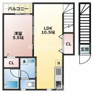 TJ島橋西ノ丁【2階】の間取り