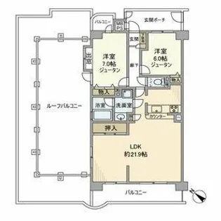 ライオンズマンション千里上山手【5階】の間取り