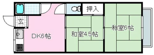 上泉ハイツ【102号室】の間取り