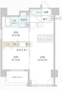 Park house南森町【7階】の間取り