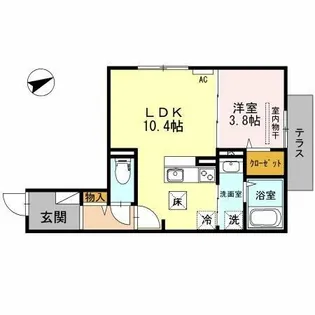 アヴェニール服部【1階】の間取り