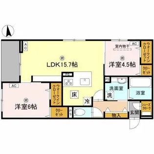 Armojour B棟【1階】の間取り