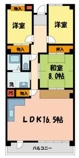 夙川リンデンハイム【2階】の間取り