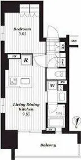 オープンレジデンシア栄伏見THE COURT【10階】の間取り