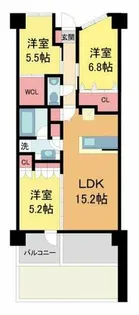ヴェレーナシティ夙川パークナード【2階】の間取り