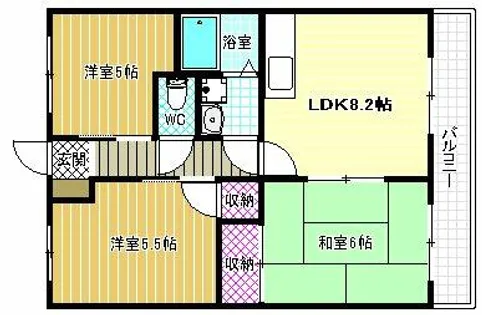 尾崎コーポ【2階】の間取り