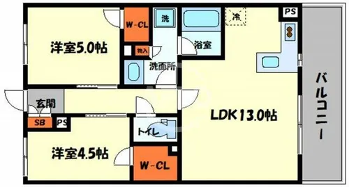 PHOERME TENNOJI EAST【9階】の間取り
