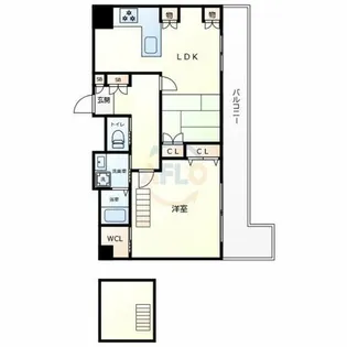 グローバル夕陽ヶ丘【7階】の間取り