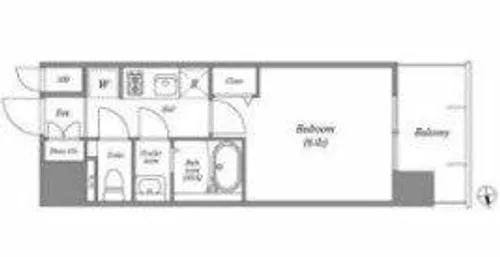 アドバンス大阪ビヤン【4階】の間取り
