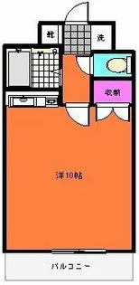 中良ビル【502号室】の間取り