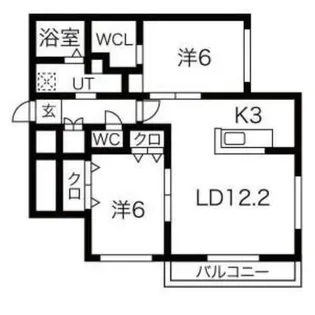 ライズステージ澄川【2階】の間取り