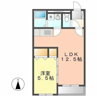 ハートフルマンションB&A【2階】の間取り