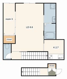 ボヌール妻鹿【2階】の間取り