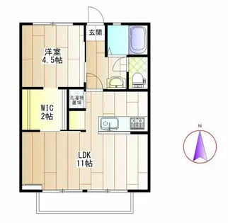 コーポ佳【101号室】の間取り