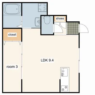 ボヌール妻鹿【1階】の間取り