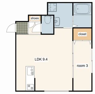 ボヌール妻鹿【1階】の間取り