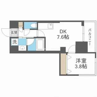 ORSUS新大阪(旧プレジオ新大阪ROUGE)【4階】の間取り