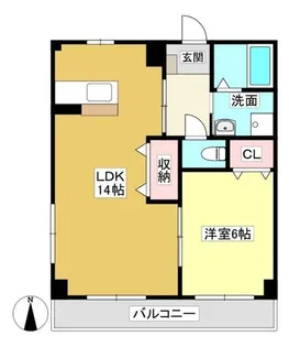 リヴァージュB棟【102号室】の間取り