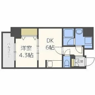 S-RESIDENCE江坂【13階】の間取り