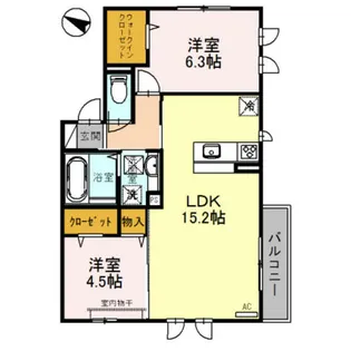 Jyo・Point Village B棟【1階】の間取り