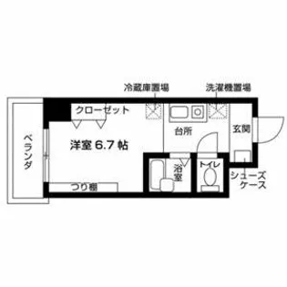 キャッスル北沢新大阪【9階】の間取り